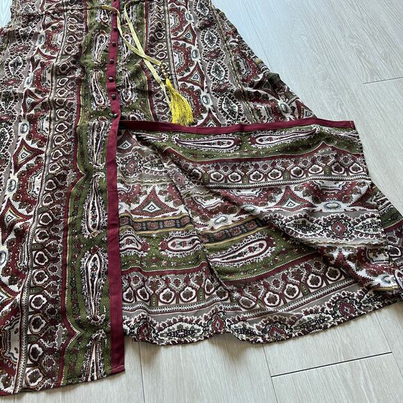 Aratta Silent Journey Duster Dress XL Sheer Brown Multicolor Boho - Picture 15 of 16